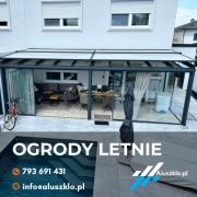 Ogród letni - zabudowa tarasu ze szkła i aluminium 5x3m