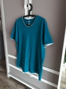 Turkusowy t-shirt męski gładki jednokolorowy XL
