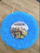 Piniata Minecraft niebieska 