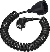 Kabel przedłużający Schuko przedłużacz spiralny 0,6 m do 2 m 16A