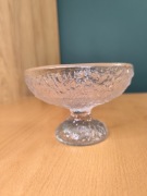 Szklany puchar cukiernica grube szkło