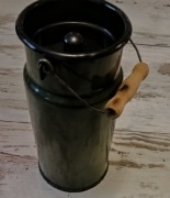 Kanka bańka na mleko 3 l pojemnik z pokrywką zieloną, retro