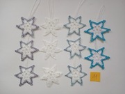 Szydełkowe gwiazdki choinkowe 11 szt. - zestaw 11