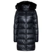 CALVIN KLEIN kurtka damska puchowa pikowana ciepła futerko kaptur XS