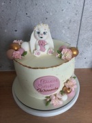 Krolil z masy cukrowej na tort plus kule i tabliczka 