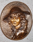 Obrazek metalowy, Płaskorzeźba.