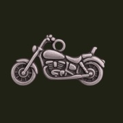 Brelok do Kluczy Srebrny Motocykl