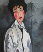 Amedeo Modigliani, Pani w czarnym... płótno, 50x60