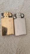 Zippo Slim. 2x wkład do zapalniczi k. Zloty i Srebrny