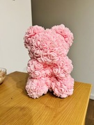 Miś zrobiony z wiecznych róż 22 cm