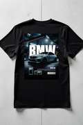 Koszulka M Białe BMW M5 Grafika | Prezent dla Chłopaka, Fana Motoryzacji