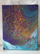 Ręcznie malowany obraz - Technika pouringu