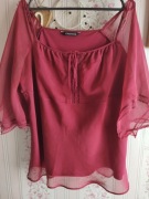 ESSENCE Elegancka bluzka.koronki  bordowa 44-47. 