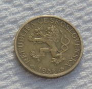 Czechosłowacja II. Republika ČSR 1 korona koruna 1958 KM# 46 Rzadki typ