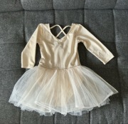 Złota sukienka body do tańca kostium baletnica r. 110 / 116