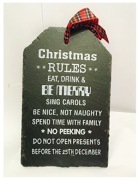 Tablica z zasadami świątecznymi Christmas Plaque with Christmas Rules