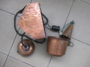 STARE MIEDZIANE LAMPY WISZĄCE,ŻYRANDOLE