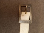 Pasek biały plecionka