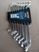 Zestaw kluczy oczkowych kopytkowych wygiętych 16 rozmiarów Nowe