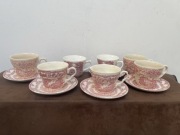 Anglia Zestaw Filiżanek Mlecznik Sygnowane