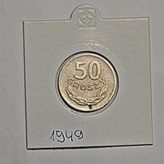 Ładne 50 gr z roku 1949 wykonana z miedzioniklu