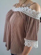 Romantyczna bluzka typu hiszpanka – Francuska jakość! Rozmiar M