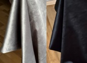 Aksamit welur zestaw czarny + szary 260g/m2