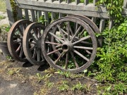 Stare koła drewniane od wozu komplet 4 szt