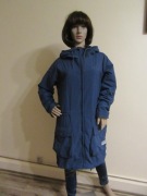 KARI TRAA wiosenna długa kurtka parka 2w1 dwie kurtki niebieska _ M