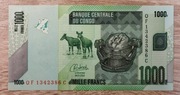 Demokratyczna Republika Konga (Zair) 1000 Francs 2022 P-101d UNC 