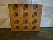 DESKA DĘBOWA SZTORCOWA Z WSTAWKAMI Z DRZEWA EGZOTYCZNEGO