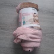 Kocyk dziecięcy SMIKI Decorative Blanket – miękki pluszowy koc różowy