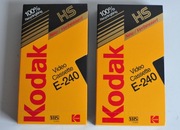 Dwie kasety VHS Kodak HS E-240 w folii