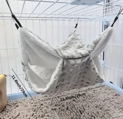 Hamak legowisko dla świnek, gryzoni, szynszyli, łóżeczko, 29x29cm szare