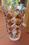 Wazon, piękny kryształ kolorowy,duży, około 21cm.
