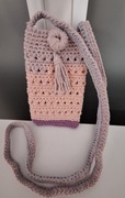 Torebka/etui na telefon handmade na szydełku 