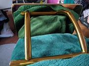 Złoty podnóżek Glamour lustrzany