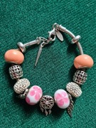 Srebrna bransoletka z charmsami zawieszki uni