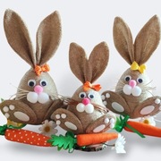 Wielkanocny wiosenny zajączek 21 cm ozdoba prezent 