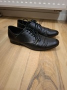 H&M czarne oksfordy derby ecoskóra buty wizytowe