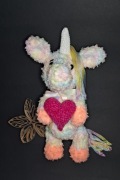 Prezent Jednorożec pluszak z sercem handmade na szydełku 