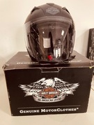 czarny kask motocyklowy marki Harley-Davidson