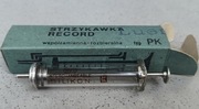 Szklana strzykawka Record 5cm3 PRL