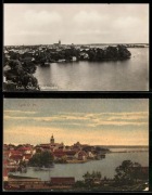 EŁK Lyck  piękne panoramy 1926 1942  zestaw 2 pocztówki 