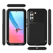 Etui Love Mei do Samsung Galaxy S22, pancerne ze szkłem, czarne