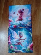 2 poszewki na poduszki 45x45 wróżki elfy 