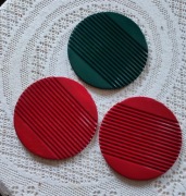 Podkładki pod garnki vintage ,lata 80-te, Melamina  jak porcelana 