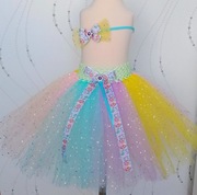 Spódniczka tutu błyszcząca tiul Psi Patrol tiulowa przebranie urodziny