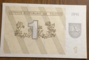 1 talon 1991 Litwa