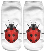 Stopki z nadrukiem print 3d skarpetki biedronka